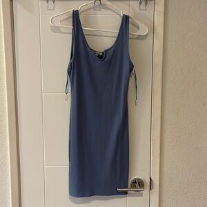 Love Tree Periwinkle Ribbed Bodycon Mini Dress